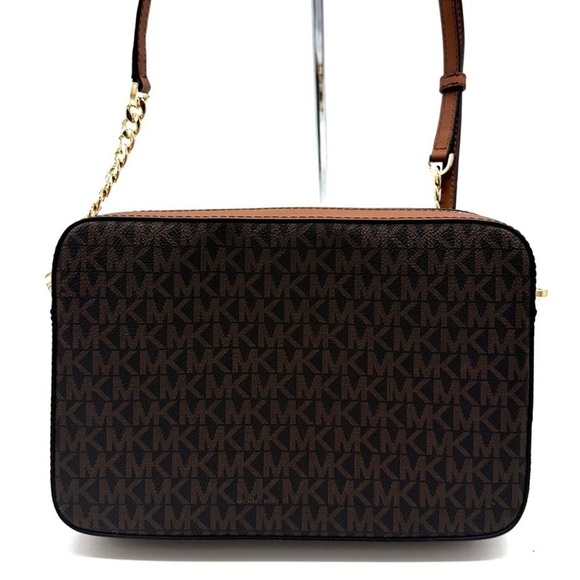 Michael Kors Large EW Crossbody Bag Brown/Gold - Picture 5 of 9